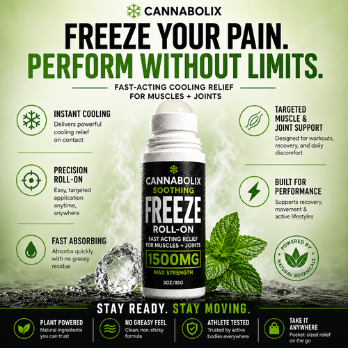 Soothing Freeze Roll On Relief Gel - 1500mg CBD