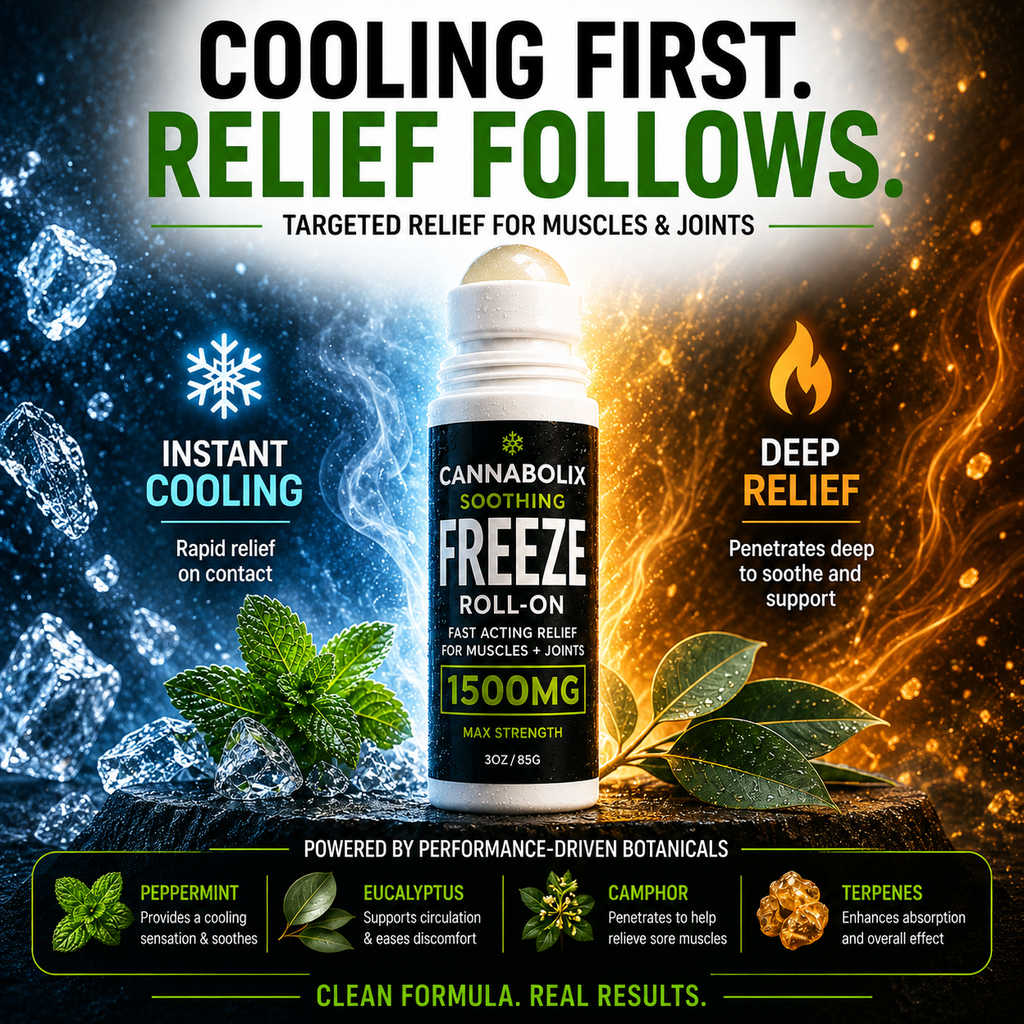 Soothing Freeze Roll On Relief Gel - 1500mg CBD